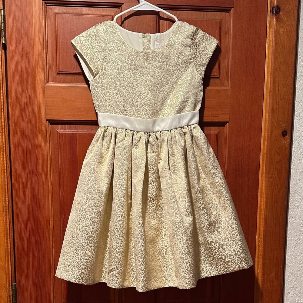 Elegant Gold Kids Dress
